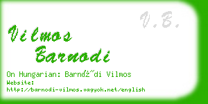 vilmos barnodi business card